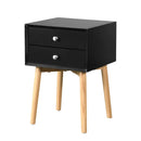 Side Table With 2 Drawer, Mid-Century Modern Storage Cabinet For Bedroom by Unique Piece Furniture
