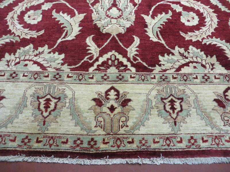 8' X 10' Vintage Fine Handmade Peshawar Agra Chobi Rug