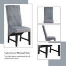 Kini - Side Chair (Set of 2) - Gray Corduroy & Black