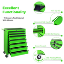 Rolling Metal Tool Chest with 7 Drawers, 20" Steel Organizer by HouseOfZazla