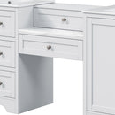 Double Sink Bathroom Vanity With Countertop, 2 Ceramic Sinks, 6 Drawers by HouseOfZazla