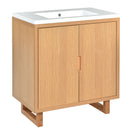 Bathroom Vanity Set With Sink, Combo Cabinet, Bathroom Storage Cabinet, Solid Wood Frame by HouseOfZazla