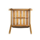 Outdoor Dining Set 1 Table 4 Chairs (Set of 5) - Teak / Beige by HouseOfZazla