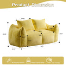 Giant Bean Bag Couch, Ultra Soft Fluffy Loveseat For Living Room by Unique Piece Furniture