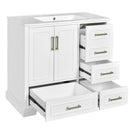 Traditional Bathroom Vanity With Soft Close Doors And Drawers by HouseOfZazla
