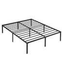 Heavy Duty Queen Size Bed Frame With Quiet Support - Black by HouseOfZazla