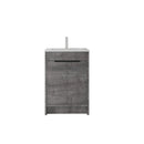 24 Inch Floating Bathroom Vanity with Ceramic Sink and Soft-Close Door by HouseOfZazla