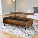 Avala - Coffee Table With Lift Top - Walnut / Black by HouseOfZazla