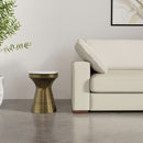 Raquel - Side Table - Antique Brass / White by HouseOfZazla