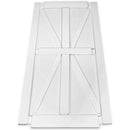32" x 84" Star Style Wood Primed Standard Barn Door Slab, DIY Unfinished Solid Wood Paneled Door, Interior Single Door Slab
