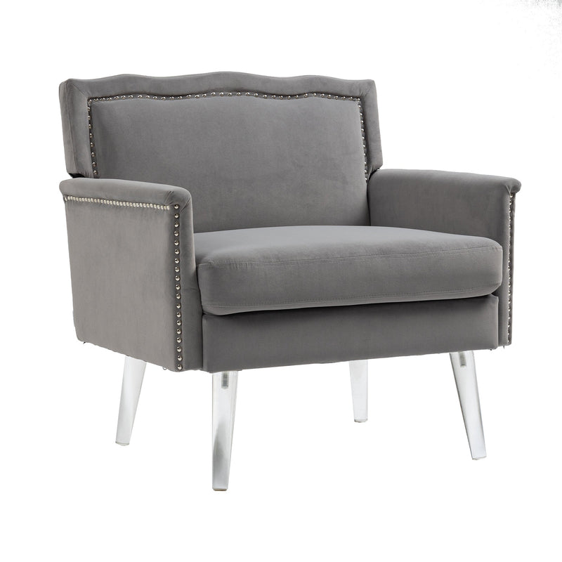 Accent Chair, Living Room Chair / leisure single sofa with acrylic feet