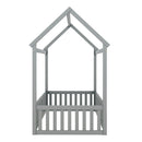 Wood House Bed With Fence And Door by HouseOfZazla
