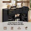 U_Style 55" Sliding Barn Door Sideboard Buffet Cabinet