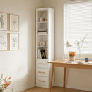 Tall Storage Cabinet With 3 Drawers For Bedroom - White by HouseOfZazla