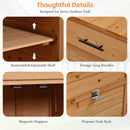 TOPMAX 65''H Large Garden Potting Bench with Lockable Wheels and Storage Cabinet by HouseOfZazla