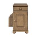 Vintage Flip Top Side Table With USB Ports by HouseOfZazla
