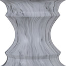 Geometric Round Outdoor End Table - Marble by HouseOfZazla