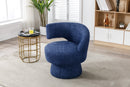 360 Degree Swivel Cuddle Barrel Accent Chairs, Round Armchairs with Wide Upholstered, Fluffy Fabric Chair for Living Room, Bedroom, Office, Waiting Rooms
