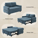 Convertible Sofa Bed Loveseat With Adjustable Backrest And USB Ports by HouseOfZazla