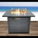 Propane Outdoor Fire Pit Table With Lid Versatile Fuel Options by HouseOfZazla