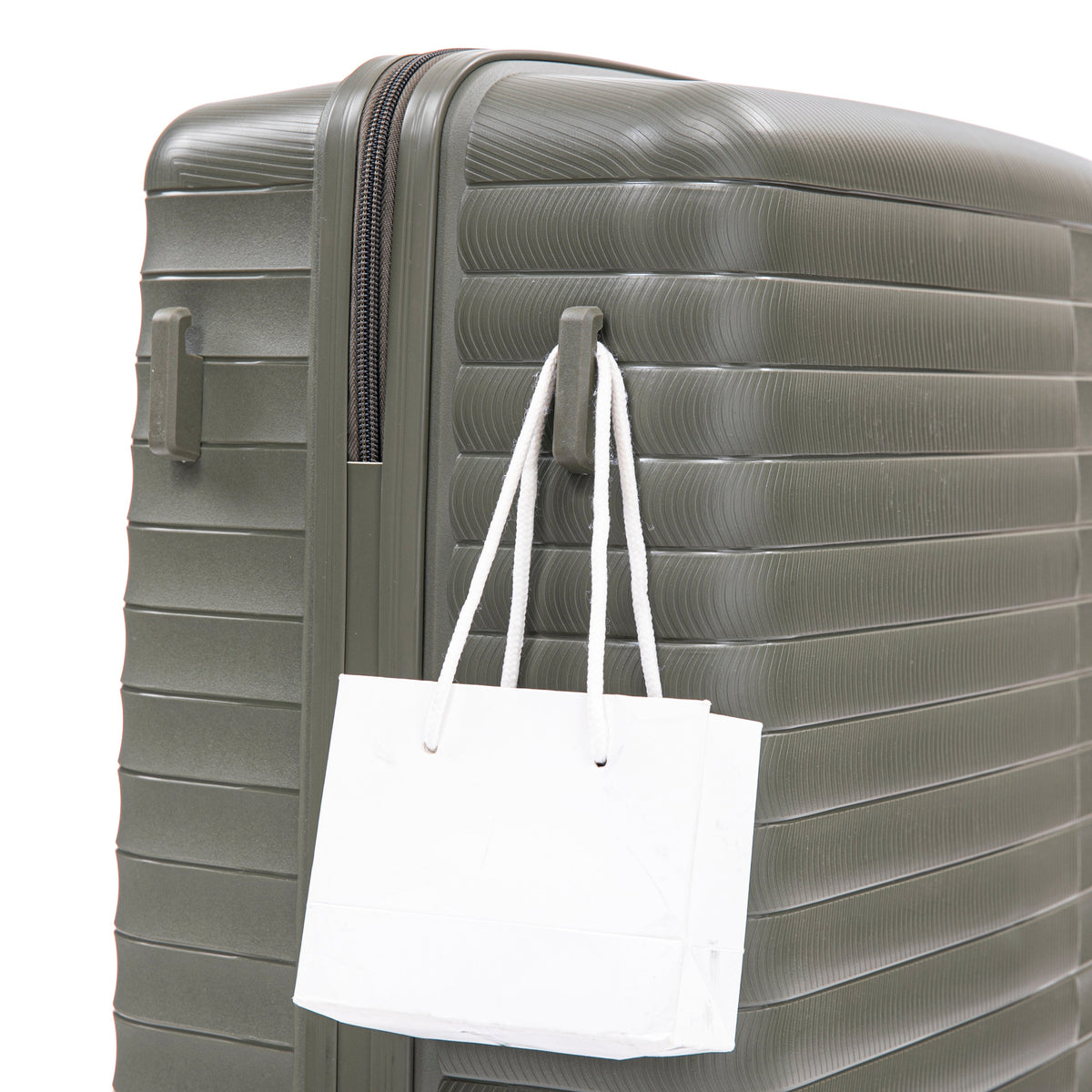 4 Piece Set Spinner Wheel Luggage with Cosmetic Case in Green, photo 3 of 10