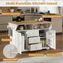 Large Kitchen Island with 2 Drop Leaf and Power Outlet