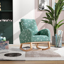 Modern Accent Rocker Armchair With Side Pocket, Upholstered High Back by Unique Piece Furniture