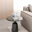 24" Inch Round Tempered Glass Table Top Black Glass 2/5 Inch Thick Beveled Polished Edge