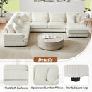 Oversized Sectional Sofa U - Shaped Sofa Couch Modern Sofa Upholstered In Soft With A Chaise Lounge For Living Room by HouseOfZazla