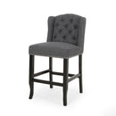 Vienna - Fabric Tufted Counter Stool With Nailhead Accents (Set of 2)
