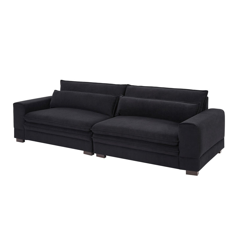 Walker Edison | Black 104" Modern Sofa