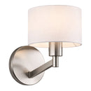 Nebula - Base Wall Lamp With Rotary Switch Shade - Brushed Nickel / Silver / White by Unique Piece Furniture