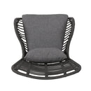 Modern Aesthetic Outdoor Rattan Accent Chair With Metal Legs by HouseOfZazla