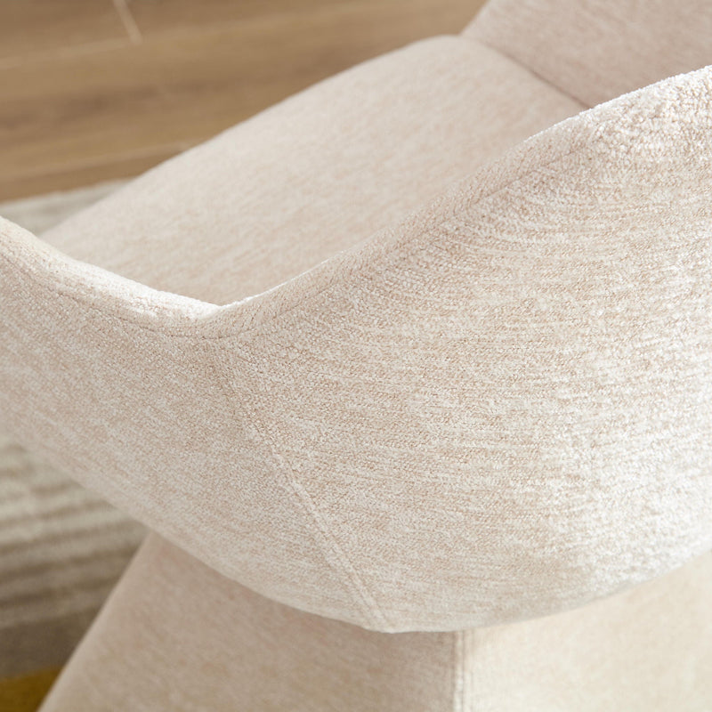 180° Rotating Accent Chair For Living Room - Beige, photo 10 of 14
