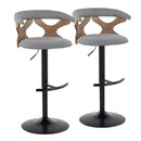 Gardenia - Contemporary Adjustable Barstool & Swivel With Rounded T Footrest (Set of 2) by HouseOfZazla