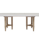 Triad - Double Pedestal Dining Table With Leaf - Sand by HouseOfZazla