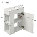 Floating Bathroom Vanity With Resin Basin, Left Side Storage - White by HouseOfZazla