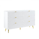 Gaines - 55" Dresser - White High Gloss by Unique Piece Furniture