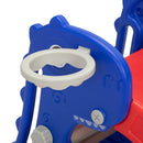 3 in 1 Freestanding Toddler Slide, Indoor Outdoor Playground with Basketball Hoop and Ball for Kids Under 3 Years, Red & Blue