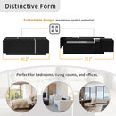 Extendable Coffee Table With 2 Hidden Storage Space And 2 Drawers For Living Room by HouseOfZazla