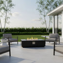 Propane / Natural Gas Fire Pit Table, 50,000 BTU - Charcoal by HouseOfZazla