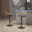 Modern Swivel Bar Stools Adjustable Counter Chairs With Footrest (Set of 2) by HouseOfZazla