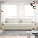 85.44" Modern Velvet Couch with Gold Legs,Upholstered Sofa for Living Room