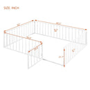 Metal Floor Bed Frame With Fence And Door by HouseOfZazla