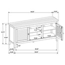 Sutter - 2 Door TV Stand With Mission Design - Dark Brown