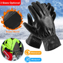 Unisex Leather Winter Warm Gloves Outdoor Windproof Soft Gloves Cycling Skiing Running Cold Winter Gloves