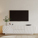 58" TV Console with Modern Unique Spiral Wave Design