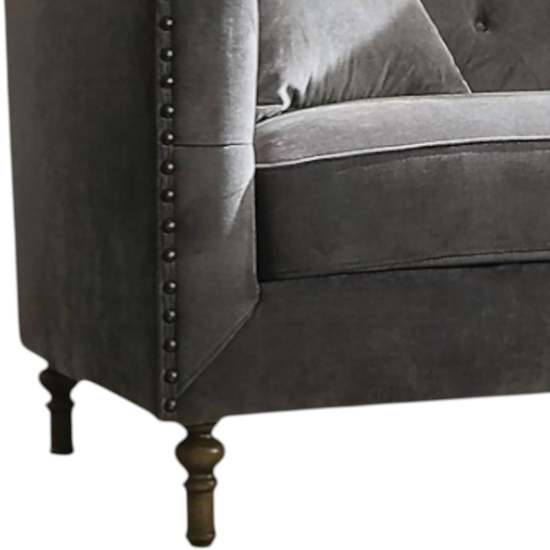 Sidonia - Loveseat With 2 Pillows - Gray, photo 5 of 6