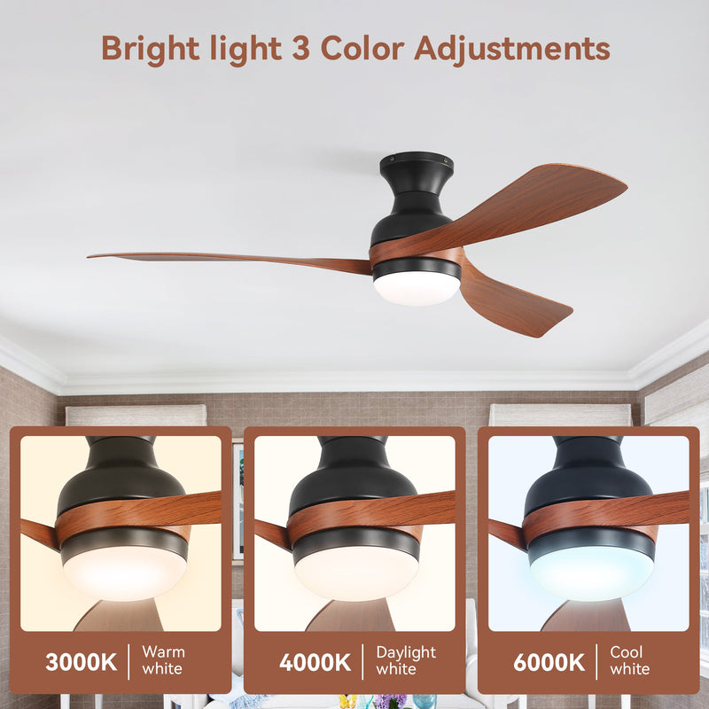52-Inch Ceiling Fan with Lights and Reversible DC Motor, photo 8 of 9