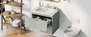 Modern Wall-Mounted Bathroom Vanity With 2 Drawers, Ideal For Small Bathrooms - Green by HouseOfZazla